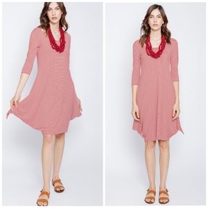 Martino Midali Red White Stripe Shark Dress